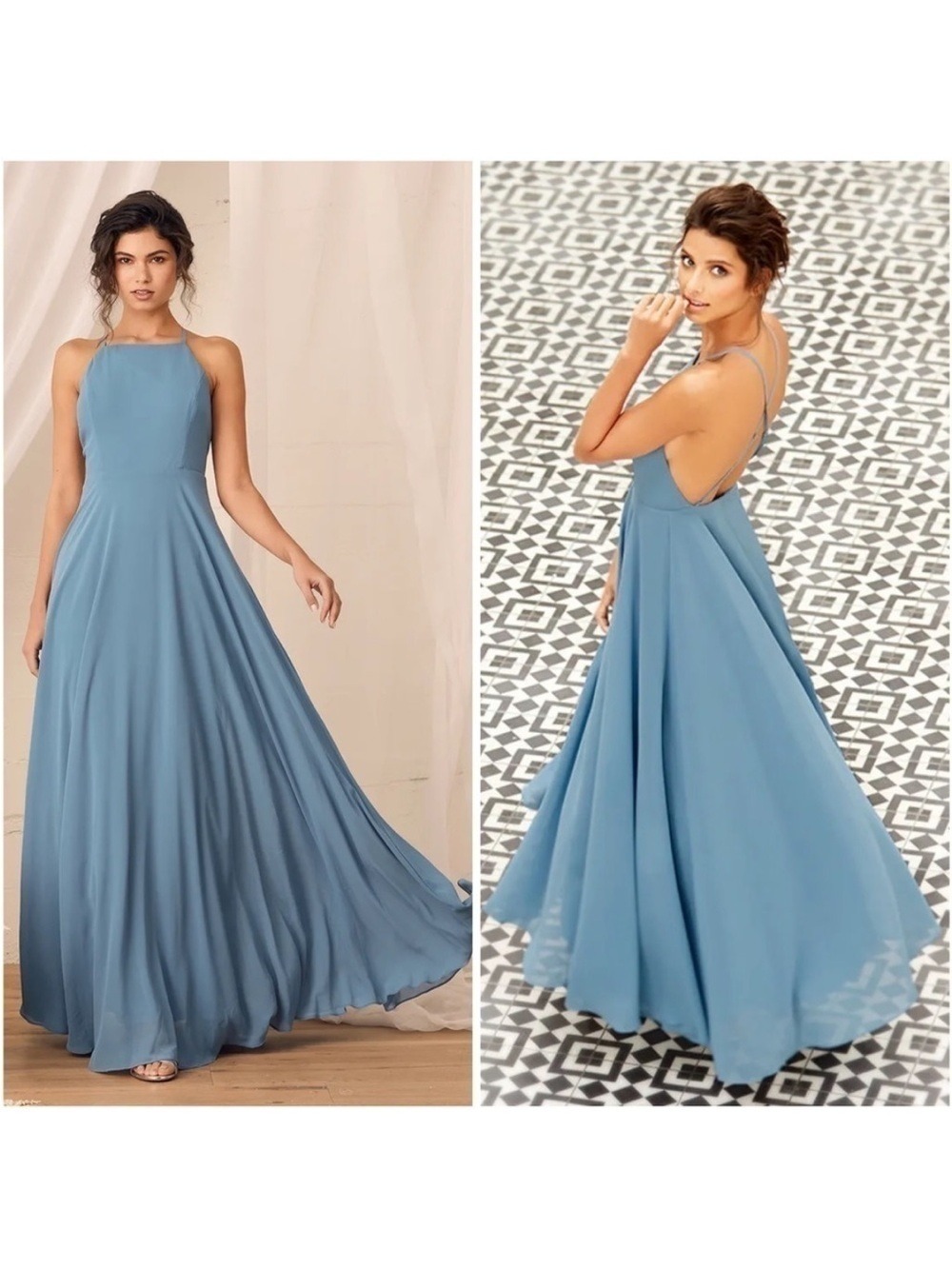 Lulu’s Mythical Kind of Love Slate Blue Maxi Dress